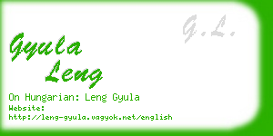 gyula leng business card